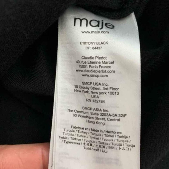 Maje size 1 black pink shirt - Picture 4 of 4